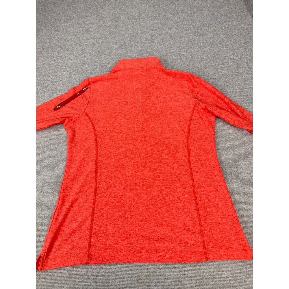 Masters Peter Millar Womens Coral Heather Quarter Zip Golf Pullover M - Picture 2 of 16